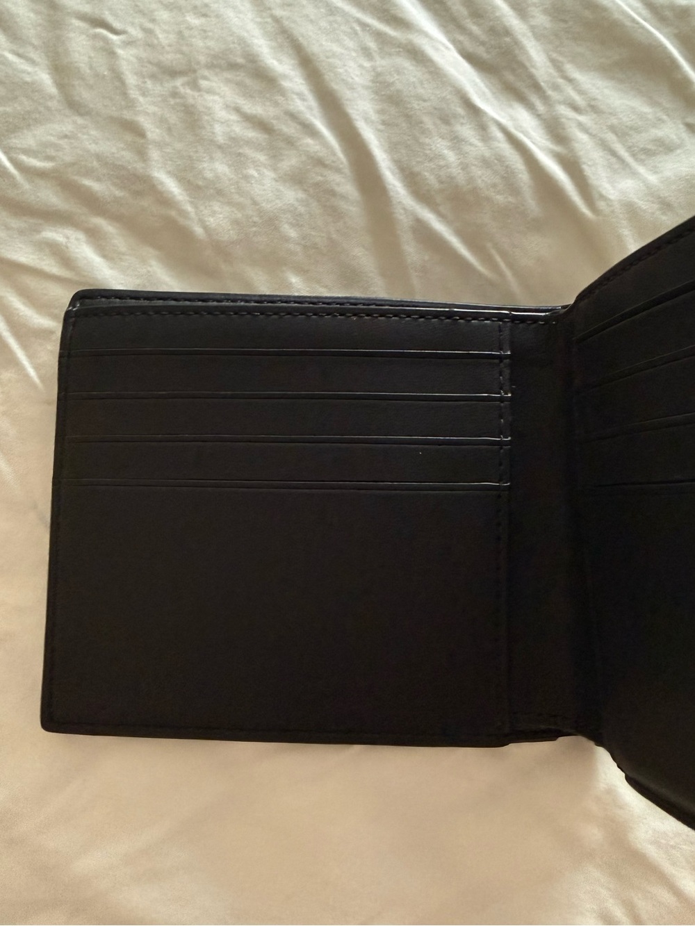 Coach Black Signature Compact Wallet - Picture 5 of 6